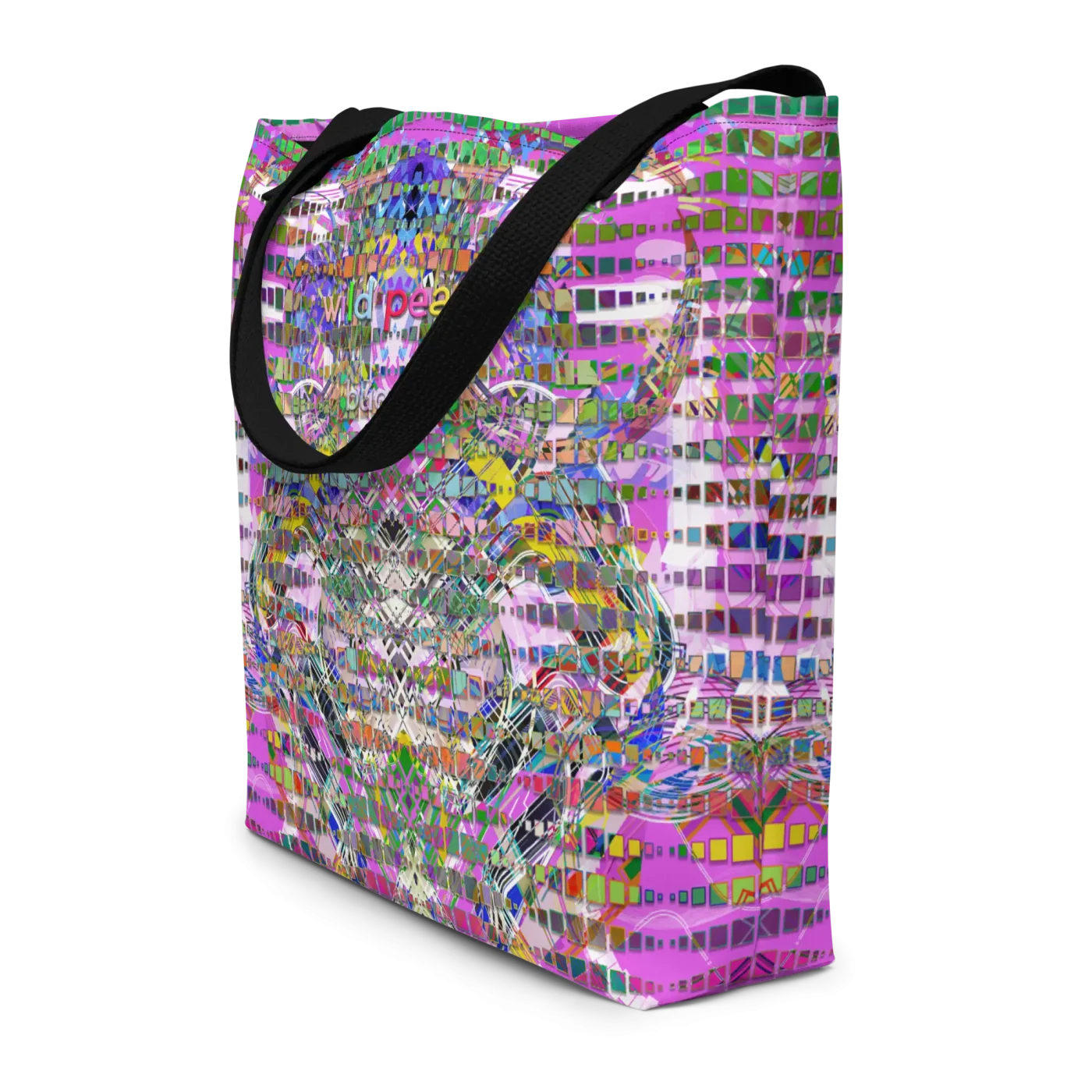 wild peach large tote bag bug out front 2