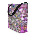 wild peach large tote bag bug out front 2