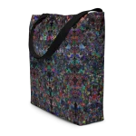 wild peach large tote bag dark diamonds front 1