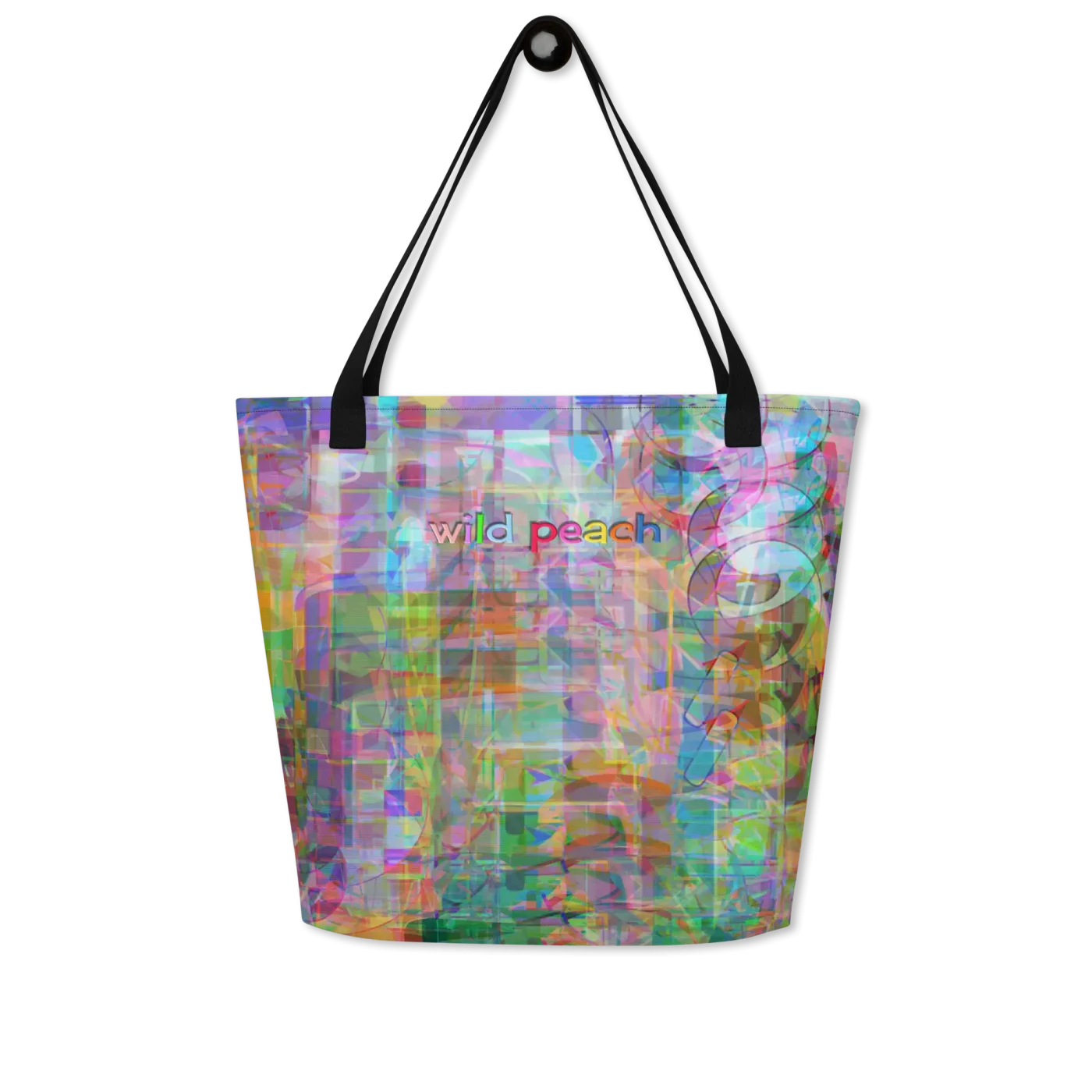 wild peach large tote bag i am on drugs back