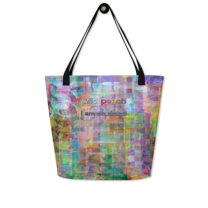 wild peach large tote bag i am on drugs front 2