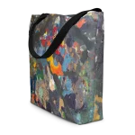 wild peach large tote bag mad painting front 1