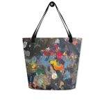 wild peach large tote bag mad painting front 2
