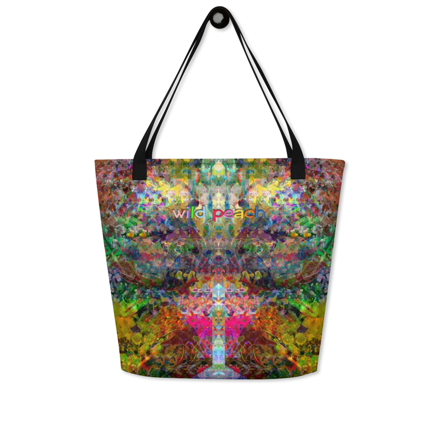 wild peach large tote bag vivid hallucinations back