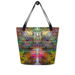 wild peach large tote bag vivid hallucinations back