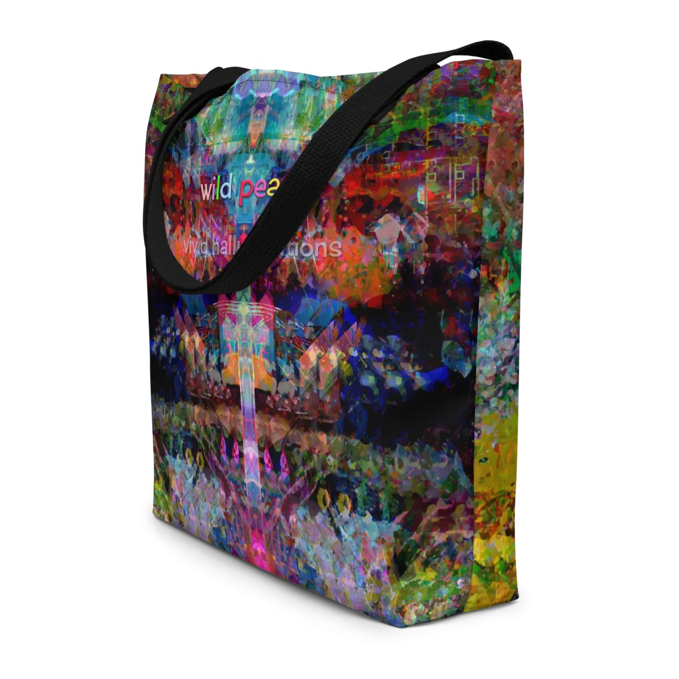 wild peach large tote bag vivid hallucinations front 1