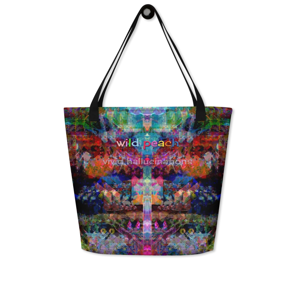 wild peach large tote bag vivid hallucinations front 2