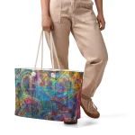 wild peach weekender bag squares of madness front 2