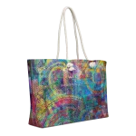 wild peach weekender bag squares of madness right front